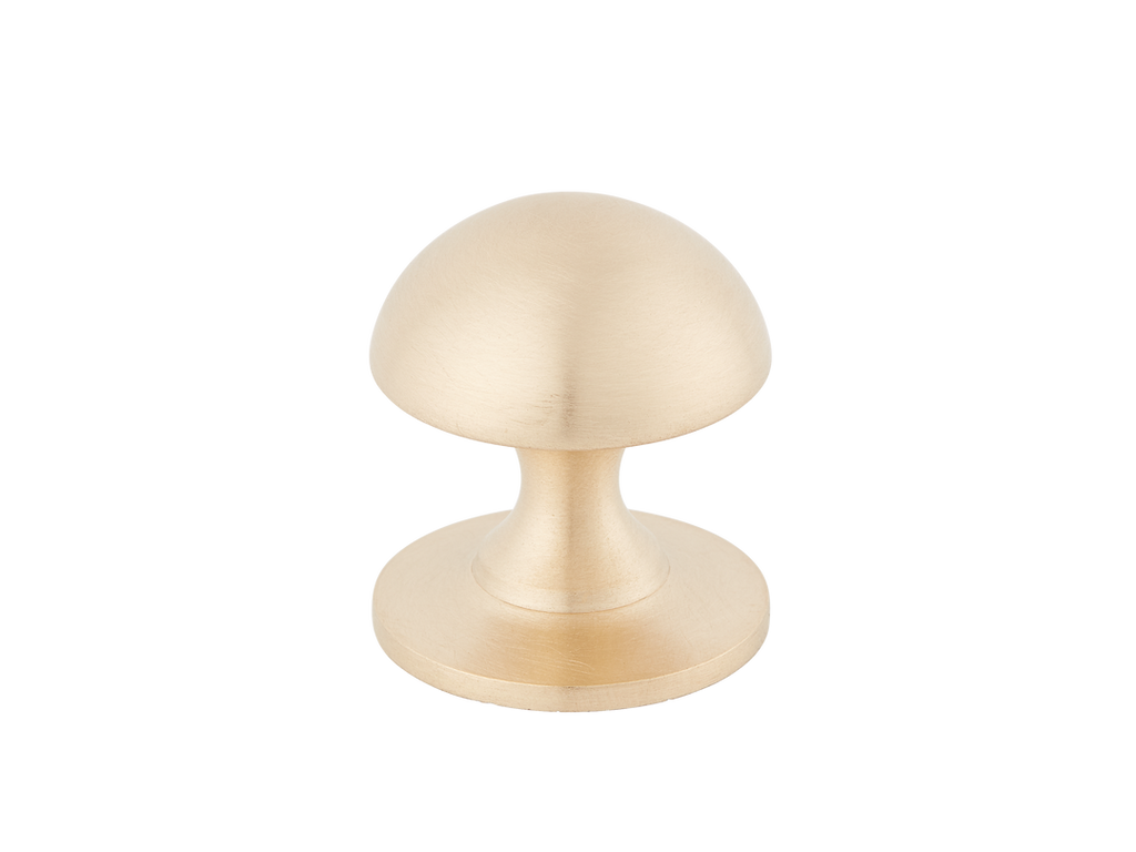 Cotswold Mushroom Cabinet Knob by Armac Martin - 25mm - Satin Brass Unlacquered