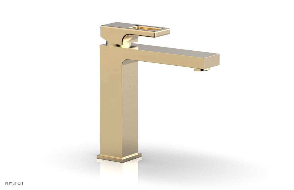 MIX Single Hole Lavatory Faucet, Ring Handle by Phylrich - Satin Brass
