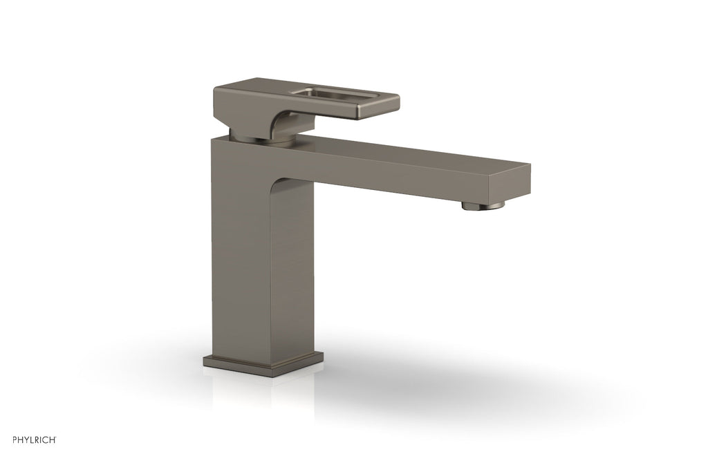 MIX Single Hole Lavatory Faucet, Low   Ring Handle by Phylrich - Pewter