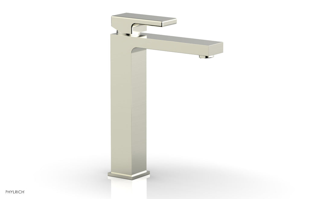 MIX Single Hole Lavatory Faucet, Tall   Blade Handle by Phylrich - Satin Nickel