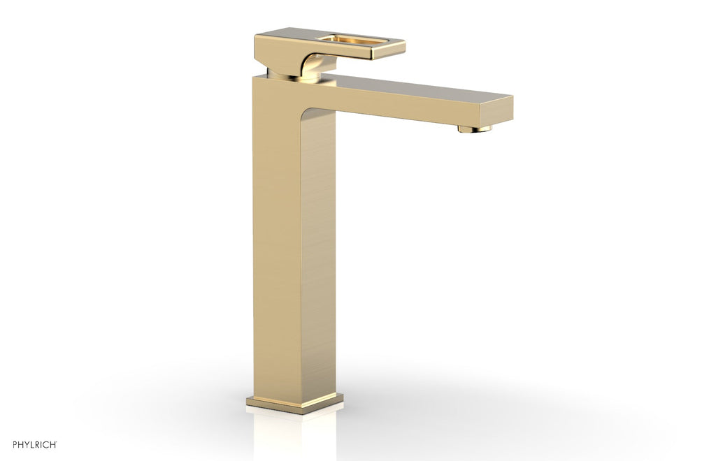 MIX Single Hole Lavatory Faucet, Tall   Ring Handle by Phylrich - Polished Nickel
