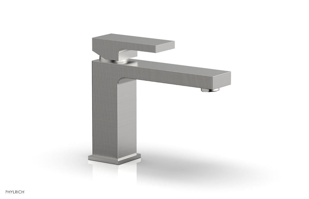 STRIA Single Hole Lavatory Faucet, Low   Blade Handle by Phylrich - Satin Chrome