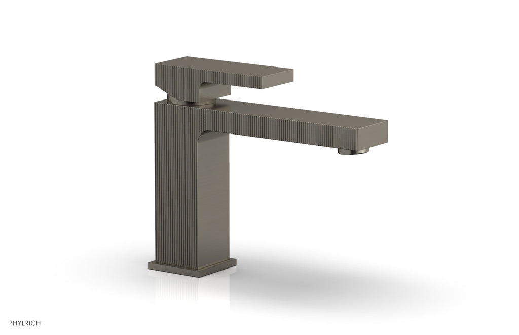STRIA Single Hole Lavatory Faucet, Low   Blade Handle by Phylrich - Pewter