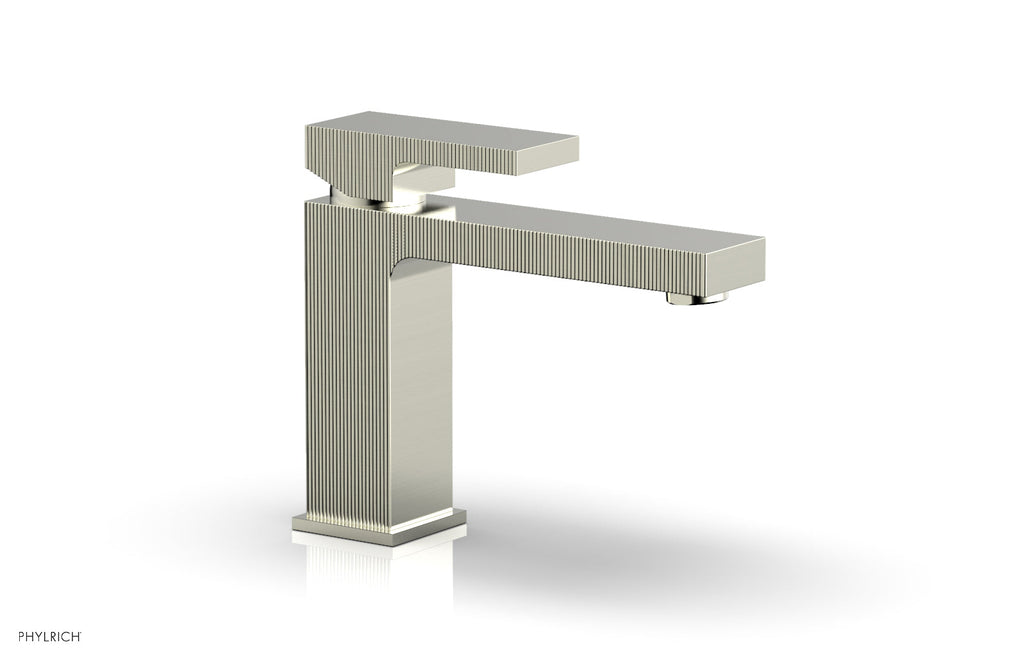 STRIA Single Hole Lavatory Faucet, Low   Blade Handle by Phylrich - Satin Nickel
