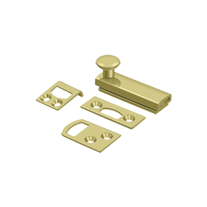 Concealed Screw Surface Bolts HD by Deltana - 2"  - Polished Brass - New York Hardware