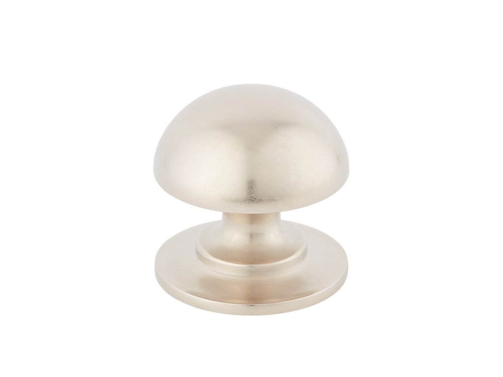 Cotswold Mushroom Cabinet Knob by Armac Martin - 32mm - Barrelled Nickel Plate