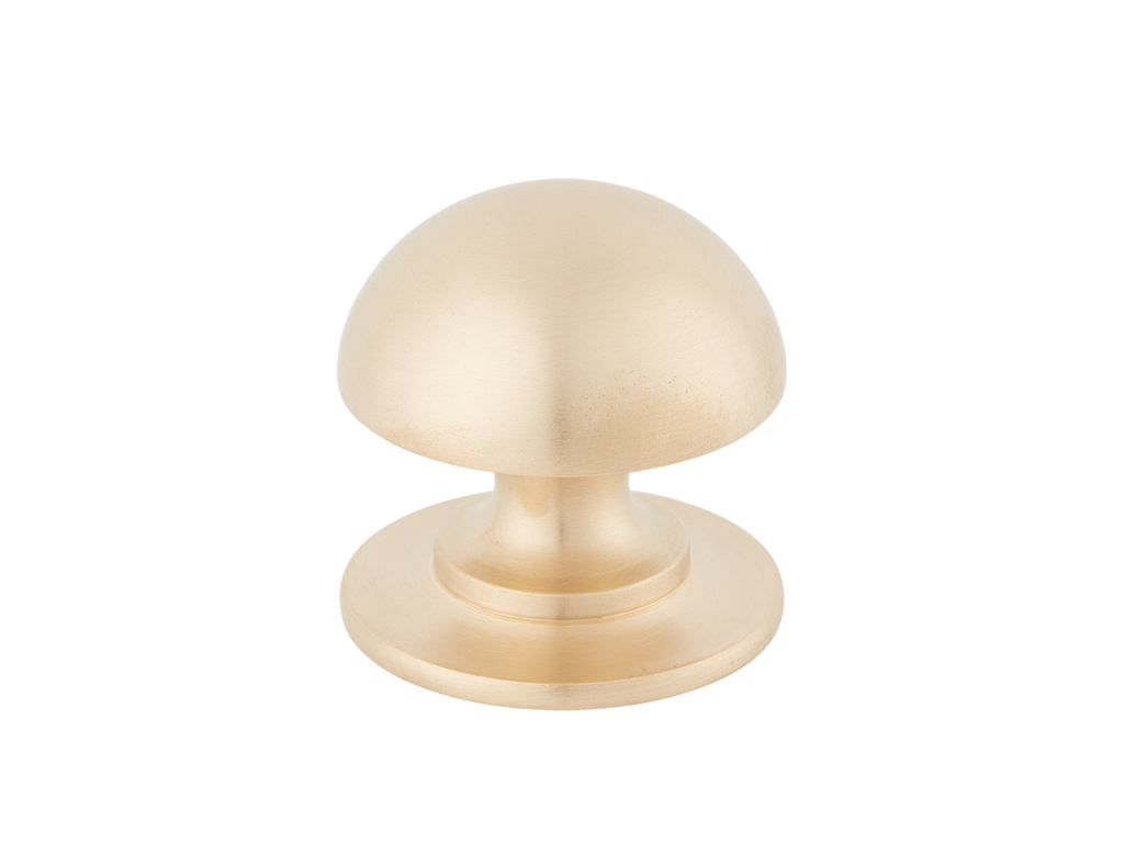Cotswold Mushroom Cabinet Knob by Armac Martin - 32mm - Satin Brass Unlacquered