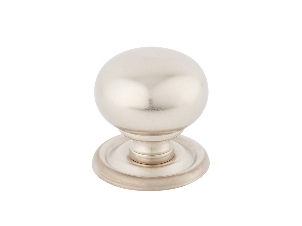 Cotswold Bun Cabinet Knob by Armac Martin - 32mm - Barrelled Nickel Plate