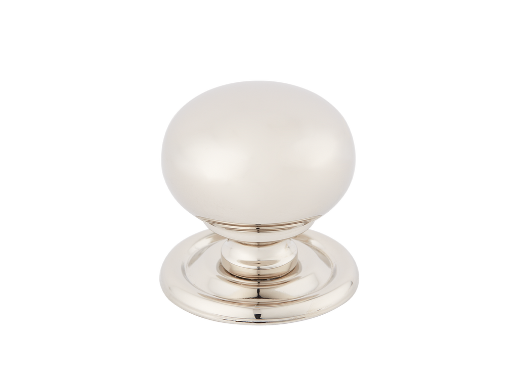 Cotswold Bun Cabinet Knob by Armac Martin - 32mm - Polished Nickel Plate