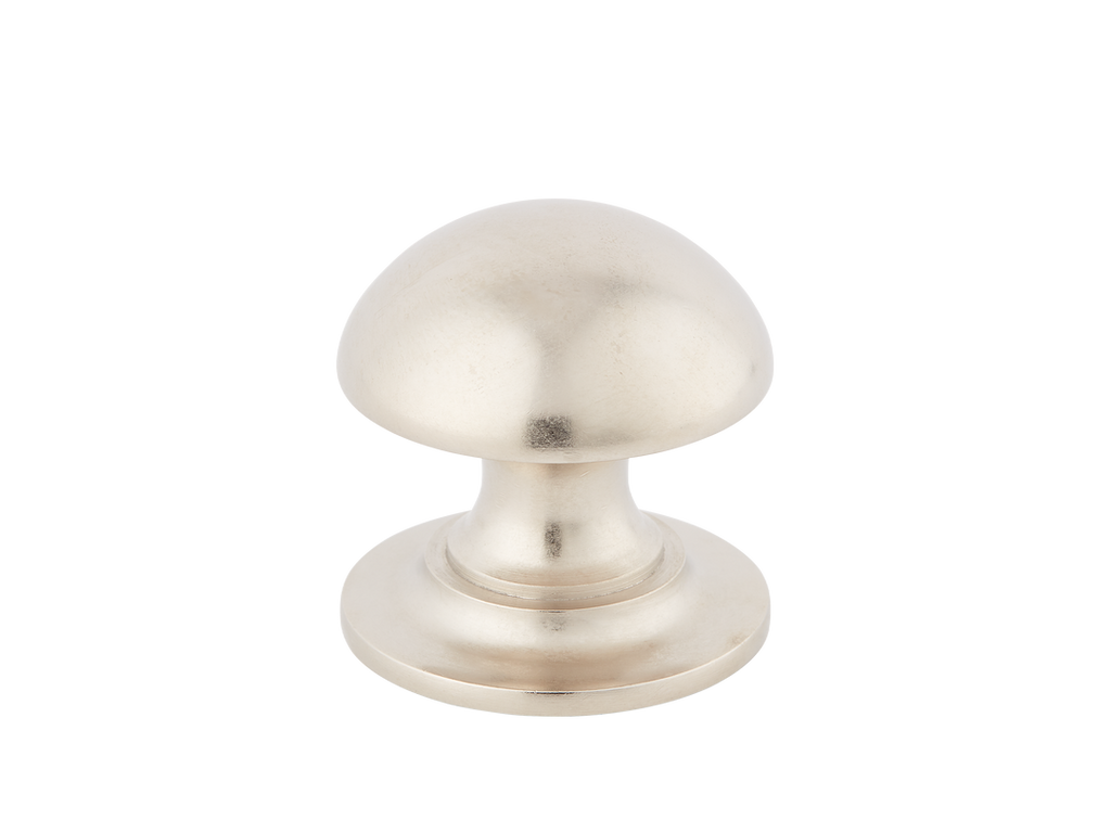 Cotswold Mushroom Cabinet Knob by Armac Martin - 38mm - Barrelled Nickel Plate