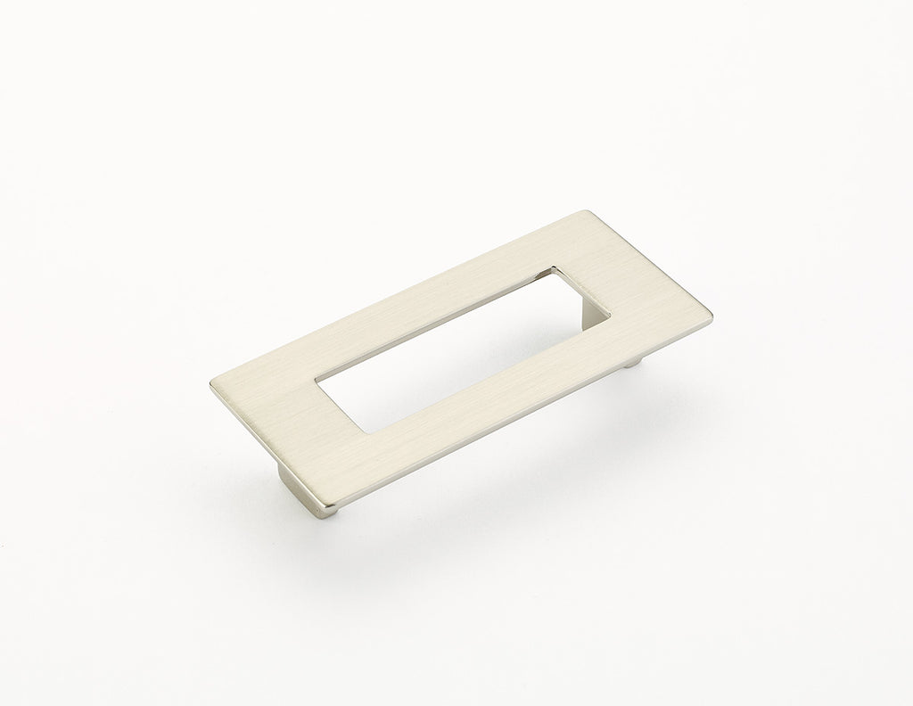 Finestrino Flat Rectangle Pull by Schaub - Satin Nickel - New York Hardware