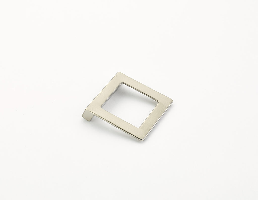 Finestrino Angled Square Pull by Schaub - Satin Nickel - New York Hardware