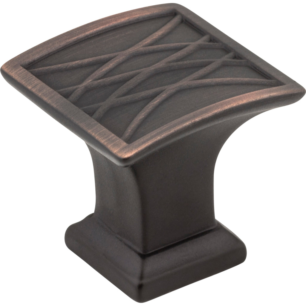 Square Geometric Pattern Aberdeen Cabinet Knob by Jeffrey Alexander - Brushed Oil Rubbed Bronze