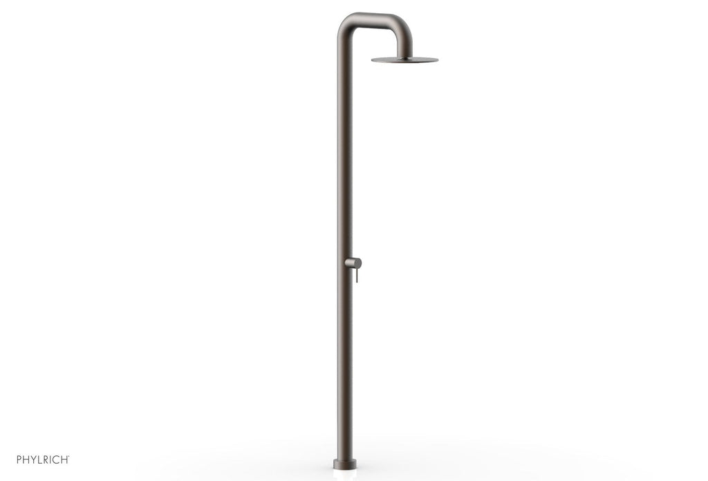 OUTDOOR SHOWER Pressure Balance Shower with 12" Rain Head by Phylrich - Polished Brass Uncoated
