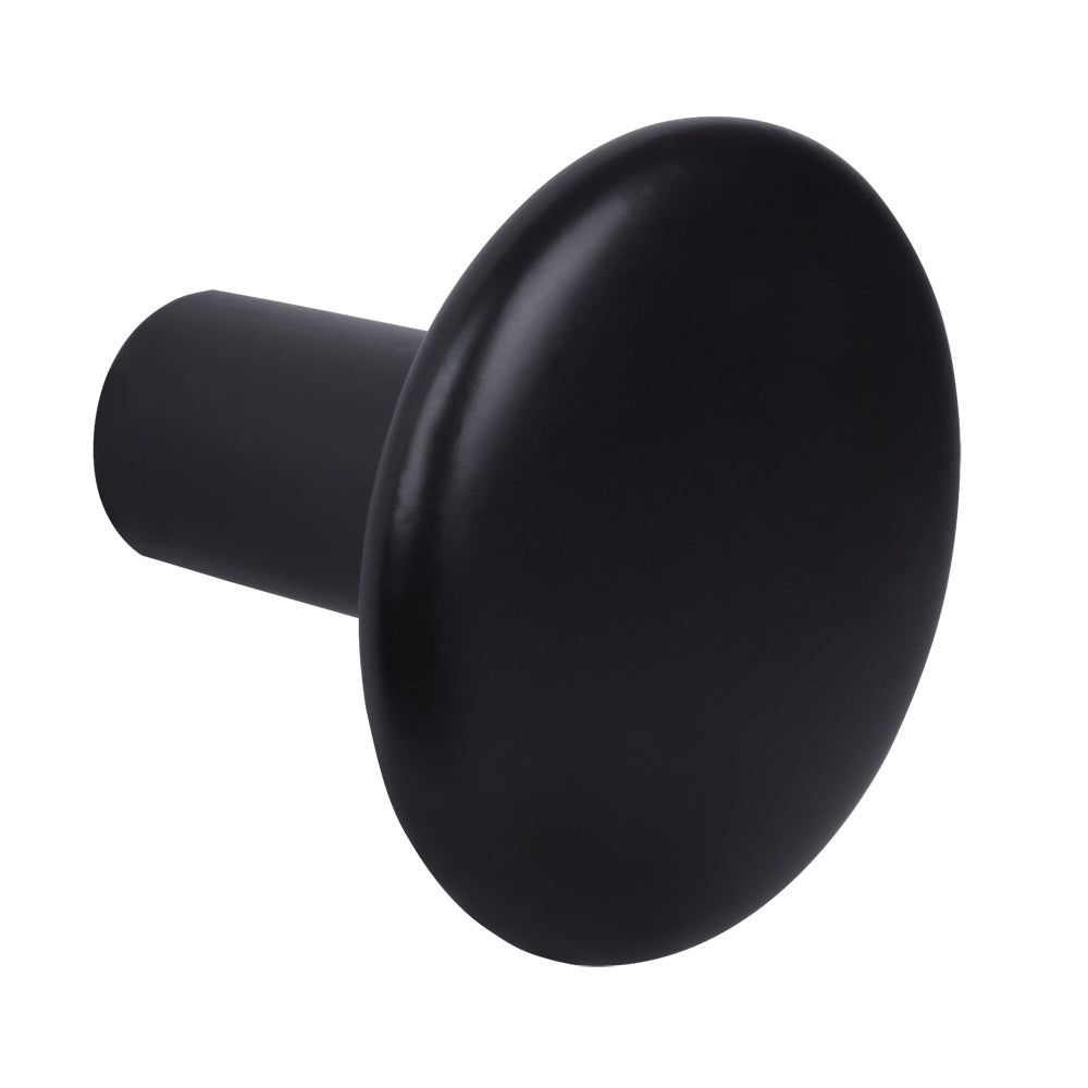 Tall Wooden Flat Top Button Knob by Schwinn - Black Pantone - New York Hardware