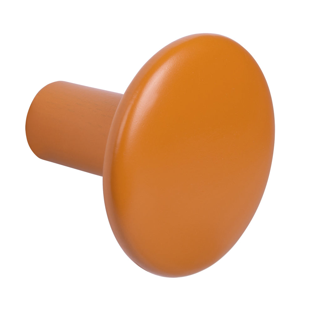 Tall Wooden Flat Top Button Knob by Schwinn - Terracotta Pantone - New York Hardware