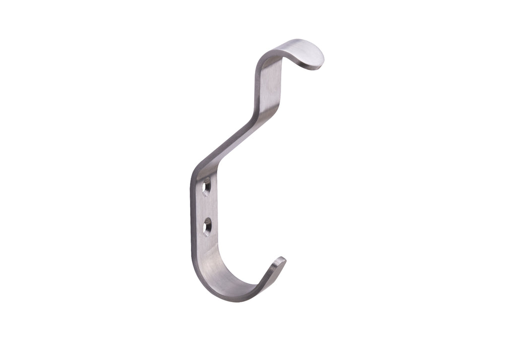 Front Mounted Simple Hook by Schwinn - Brushed Stainless Steel - New York Hardware