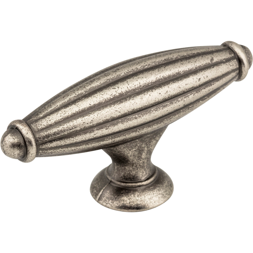 Glenmore Cabinet "T" Knob by Jeffrey Alexander - Distressed Pewter