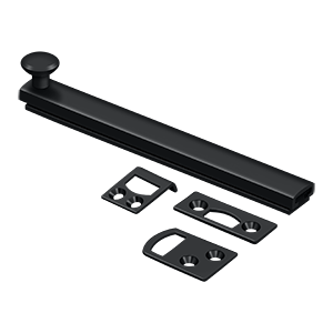 Concealed Screw Surface Bolts HD by Deltana - 6"  - Paint Black - New York Hardware