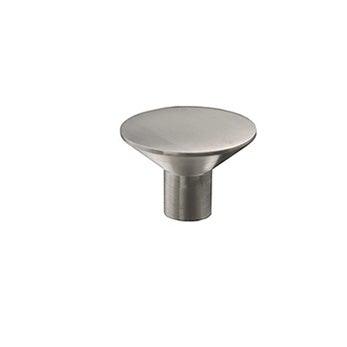 Round Flat Top Knob - 1" (25mm) Satin Stainless Steel - New York Hardware Online