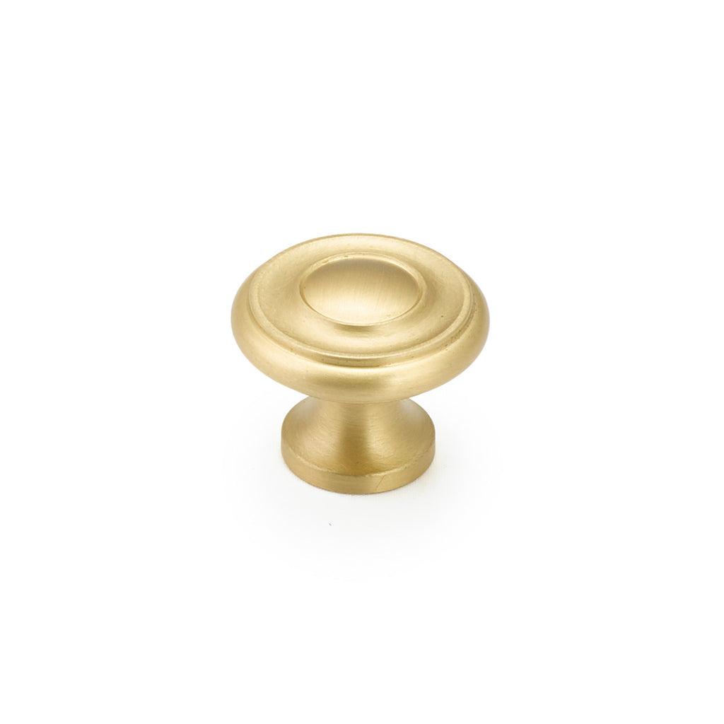 Traditional Knob by Schaub - Satin Brass - New York Hardware