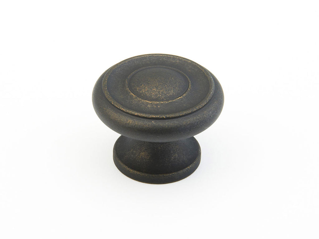 Traditional Knob by Schaub - Distressed Bronze - New York Hardware