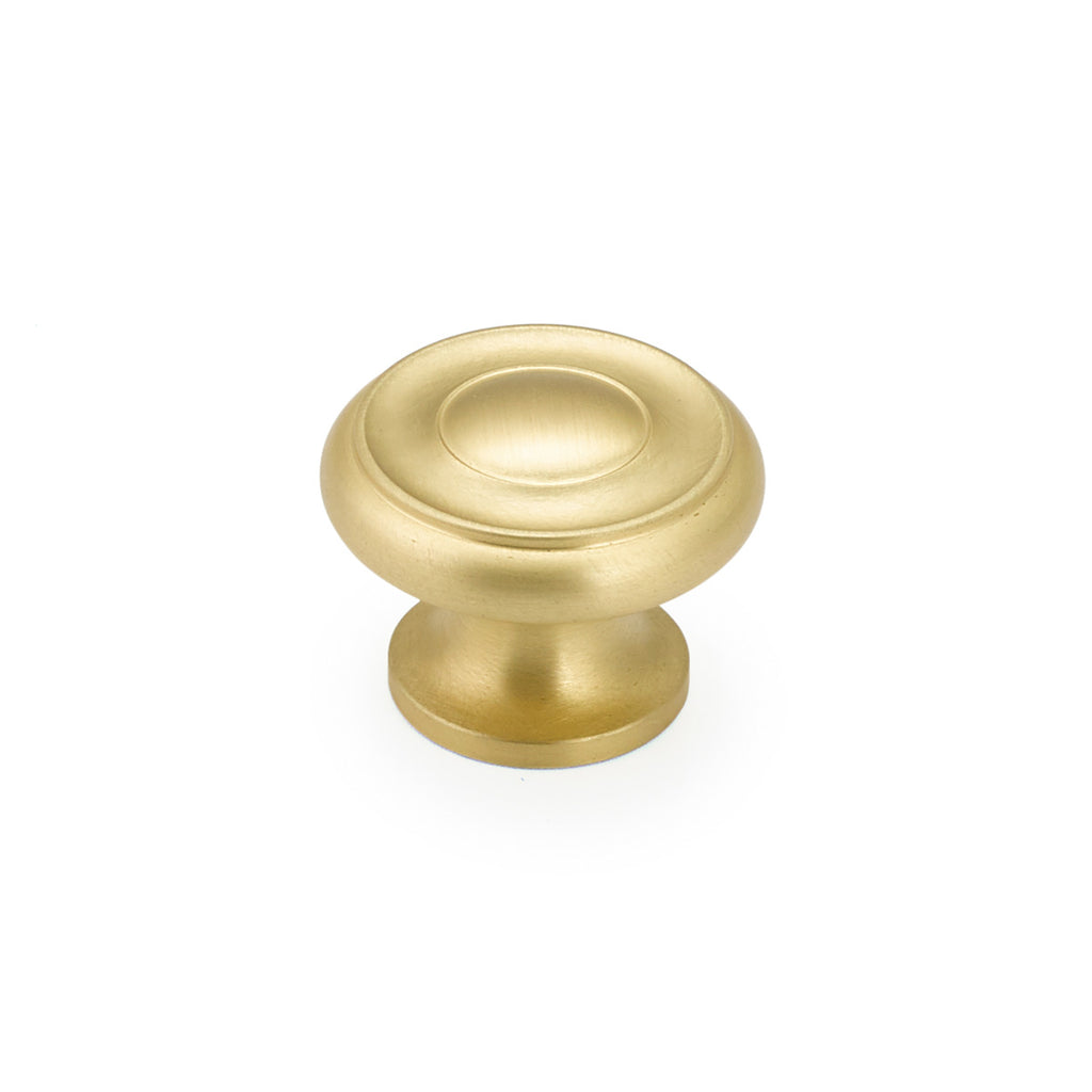 Traditional Knob by Schaub - Satin Brass - New York Hardware