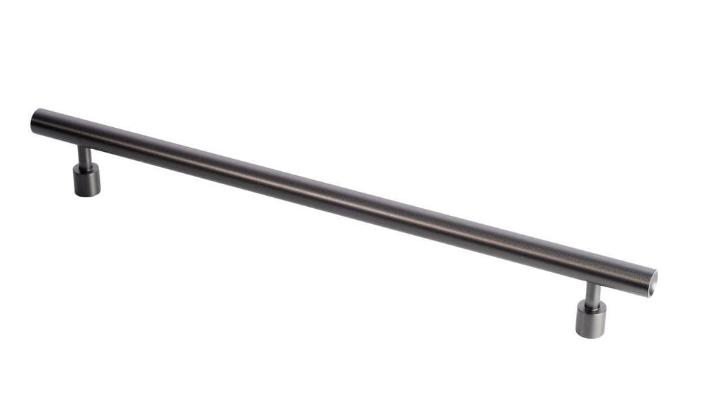 Stainless Steel Round Bar Refrigerator Handle by Lew's Hardware - 15" - Black Nickel - New York Hardware