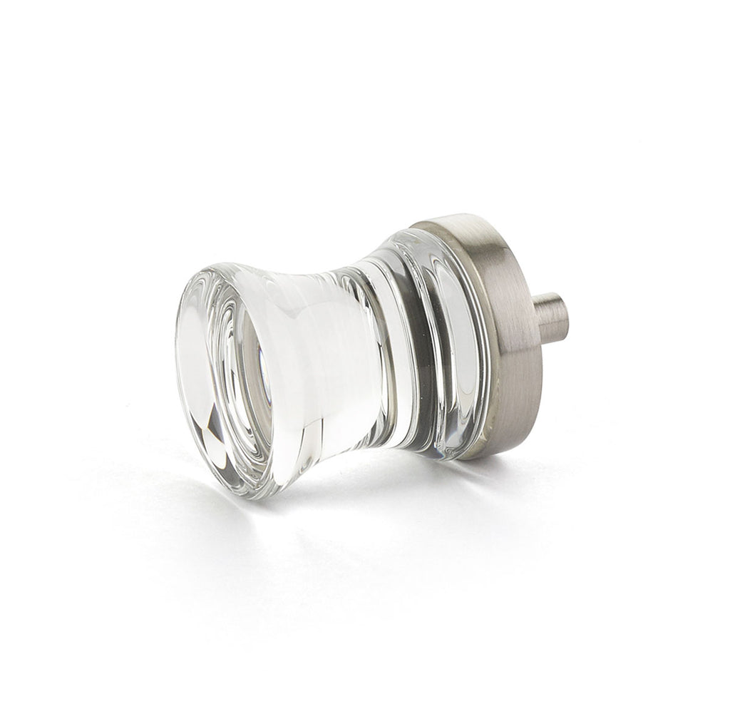 City Lights  Concave Glass Knob by Schaub - Satin Nickel - New York Hardware