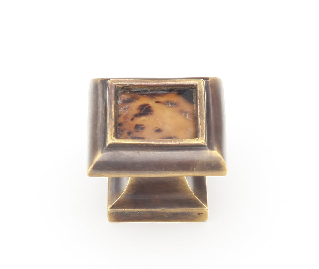 Tiger Penshell Square Knob by Schaub - Dark Antique Bronze - New York Hardware
