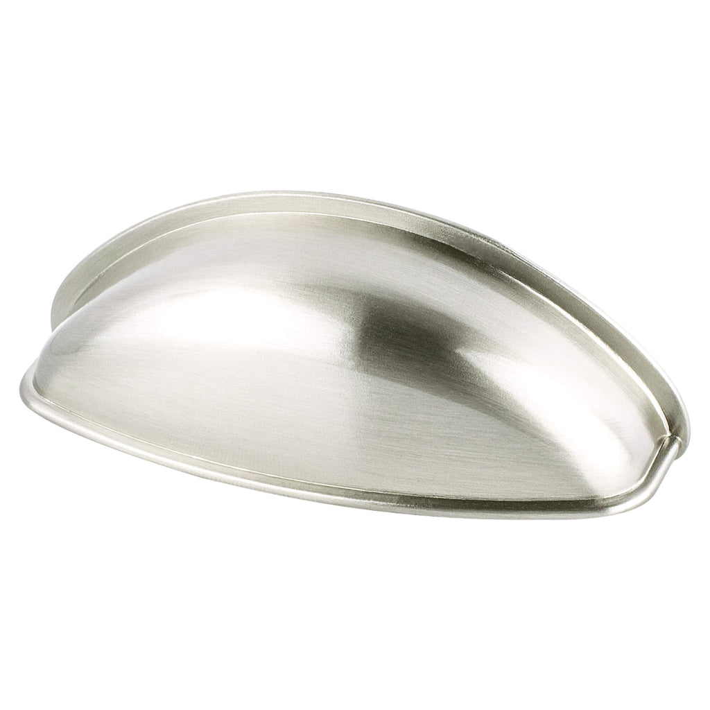 Brushed Nickel - 64mm - Euro Moderno Cup Pull by Berenson - New York Hardware