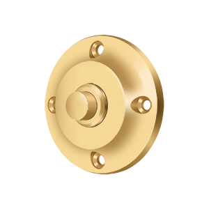 Round Contemporary Bell Button by Deltana -  - PVD Polished Brass - New York Hardware