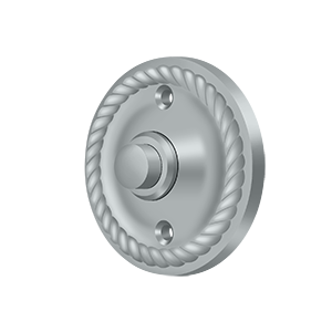 Round Roped Door Bell by Deltana -  - Brushed Chrome - New York Hardware