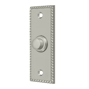 Rectangular Roped Door Bell by Deltana -  - Brushed Nickel - New York Hardware