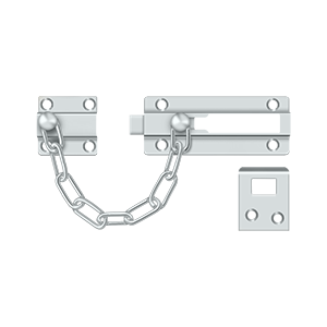 Doorbolt Chain Guard by Deltana -  - Polished Chrome - New York Hardware