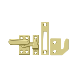 Small Casement Fastener Window Lock by Deltana -  - Polished Brass - New York Hardware