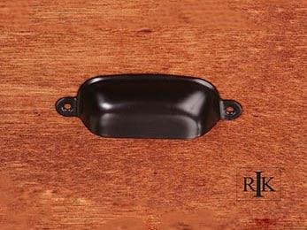 Flat Box Cup Pull  3 3/4" (95mm) - Oil Rubbed Bronze - New York Hardware Online