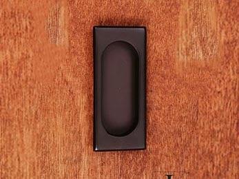 Thick Rectangle Flush Pull  4" (102mm) - Oil Rubbed Bronze - New York Hardware