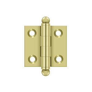 Solid Brass Cabinet  Hinge with Ball Tips by Deltana - 1-1/2" x 1-1/2" - Polished Brass - New York Hardware