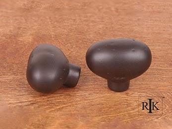 Distressed Heavy Egg Knob 1 13/16" (46mm) - Oil Rubbed Bronze - New York Hardware Online
