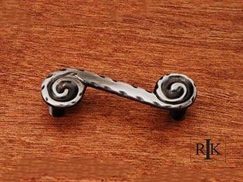 Waves @ End Pull 3 13/16" (97mm) - Distressed Nickel - New York Hardware