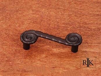 Waves @ End Pull 3 13/16" (97mm) - Oil Rubbed Bronze - New York Hardware