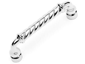 Twisted Pull 3 1/2" (89mm) - Polished Nickel - New York Hardware