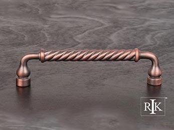 Twisted Pull 5 1/2" (140mm) - Distressed Copper - New York Hardware