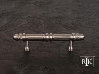 Lined Rod Pull with Petals @ End 4 7/8" (124mm) - Pewter - New York Hardware Online