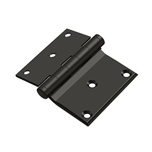 Solid Brass Half Surface Hinge by Deltana - 3" x 3-1/2" - Oil Rubbed Bronze - New York Hardware
