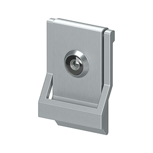 Modern Door Knocker with Viewer by Deltana -  - Brushed Chrome - New York Hardware
