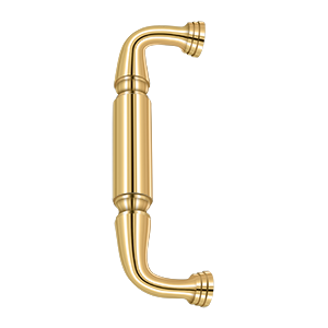 Decorative Door Pull w/out Rossette by Deltana - 8" - PVD Polished Brass - New York Hardware