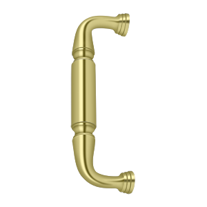 Decorative Door Pull w/out Rossette by Deltana - 8" - Polished Brass - New York Hardware