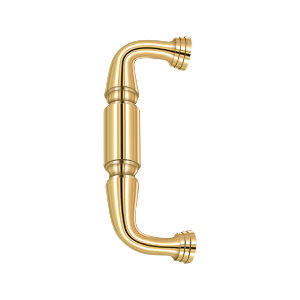Decorative Door Pull w/out Rossette by Deltana - 6" - PVD Polished Brass - New York Hardware